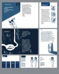 Layout design and illustration for Illustrated report on research about Estranged Students by Prof. Yvette Taylor and Dr. Cristina Costa