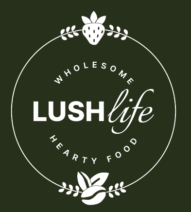 Lush life logo - for green bg